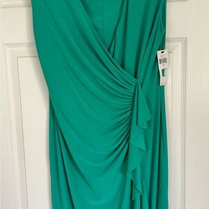 American Living Green Asymmetrical Sheath Dress